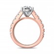 FlyerFit® 14K Pink Gold Shank And White Gold Top Encore Engagement Ring