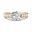 FlyerFit® 18K Yellow Gold Shank And White Gold Top Encore Engagement Ring