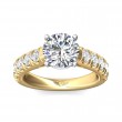 FlyerFit® 18K Yellow Gold Shank And White Gold Top Encore Engagement Ring