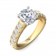 FlyerFit® 18K Yellow Gold Shank And White Gold Top Encore Engagement Ring