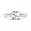 FlyerFit® 14K White Gold Micropave Engagement Ring