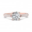 FlyerFit® 14K Pink Gold Micropave Engagement Ring