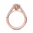 FlyerFit® 14K Pink Gold Micropave Engagement Ring