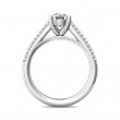 FlyerFit® Platinum Micropave Engagement Ring