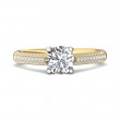 FlyerFit® 14K Yellow and 14K White Gold Micropave Engagement Ring