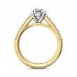 FlyerFit® 14K Yellow and 14K White Gold Micropave Engagement Ring