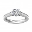 FlyerFit® 14K White Gold Micropave Engagement Ring