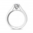 FlyerFit® 14K White Gold Micropave Engagement Ring