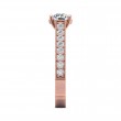 FlyerFit® 14K Pink Gold Micropave Engagement Ring