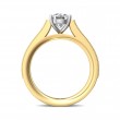 FlyerFit® 14K Yellow and 14K White Gold Micropave Engagement Ring