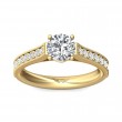 FlyerFit® 14K Yellow Gold Micropave Engagement Ring