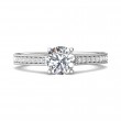 FlyerFit® 14K White Gold Micropave Engagement Ring