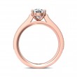 FlyerFit® 18K Pink Gold Micropave Engagement Ring