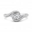 FlyerFit® Platinum Micropave Engagement Ring