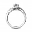 FlyerFit® Platinum Micropave Engagement Ring