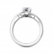 FlyerFit® 14K White Gold Micropave Engagement Ring