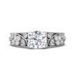 FlyerFit® 14K White Gold Micropave Engagement Ring