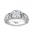 FlyerFit® 14K White Gold Micropave Engagement Ring