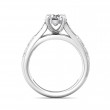 FlyerFit® 14K White Gold Micropave Engagement Ring