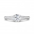 FlyerFit® Platinum Micropave Engagement Ring