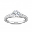 FlyerFit® Platinum Micropave Engagement Ring