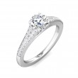 FlyerFit® Platinum Micropave Engagement Ring