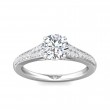 FlyerFit® 14K White Gold Micropave Engagement Ring