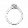 FlyerFit® 14K White Gold Micropave Engagement Ring