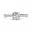 FlyerFit® Platinum Micropave Engagement Ring