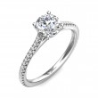 FlyerFit® Platinum Micropave Engagement Ring