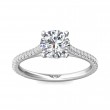 FlyerFit® Platinum Micropave Engagement Ring