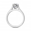 FlyerFit® Platinum Micropave Engagement Ring