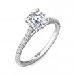 FlyerFit® Platinum Micropave Engagement Ring