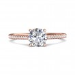 FlyerFit® 14K Pink Gold Micropave Engagement Ring