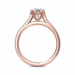 FlyerFit® 14K Pink Gold Micropave Engagement Ring