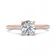 FlyerFit® 14K Pink Gold Micropave Engagement Ring