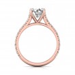 FlyerFit® 14K Pink Gold Micropave Engagement Ring