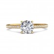 FlyerFit® 14K Yellow Gold Micropave Engagement Ring