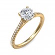 FlyerFit® 14K Yellow Gold Micropave Engagement Ring