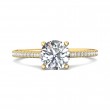 FlyerFit® 14K Yellow Gold Micropave Engagement Ring