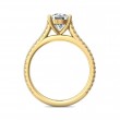 FlyerFit® 14K Yellow Gold Micropave Engagement Ring