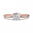 FlyerFit® 14K Pink Gold Micropave Engagement Ring