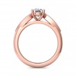 FlyerFit® 14K Pink Gold Micropave Engagement Ring