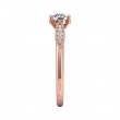 FlyerFit® 14K Pink Gold Micropave Engagement Ring