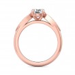 FlyerFit® 14K Pink Gold Micropave Engagement Ring