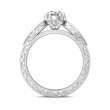 FlyerFit® 14K White Gold Vintage Engagement Ring