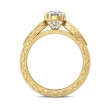 FlyerFit® 18K Yellow Gold Vintage Engagement Ring