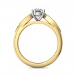 FlyerFit® 14K Yellow and 14K White Gold Micropave Engagement Ring