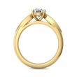 FlyerFit® 18K Yellow Gold Micropave Engagement Ring