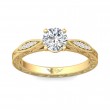 FlyerFit® 14K Yellow Gold Vintage Engagement Ring